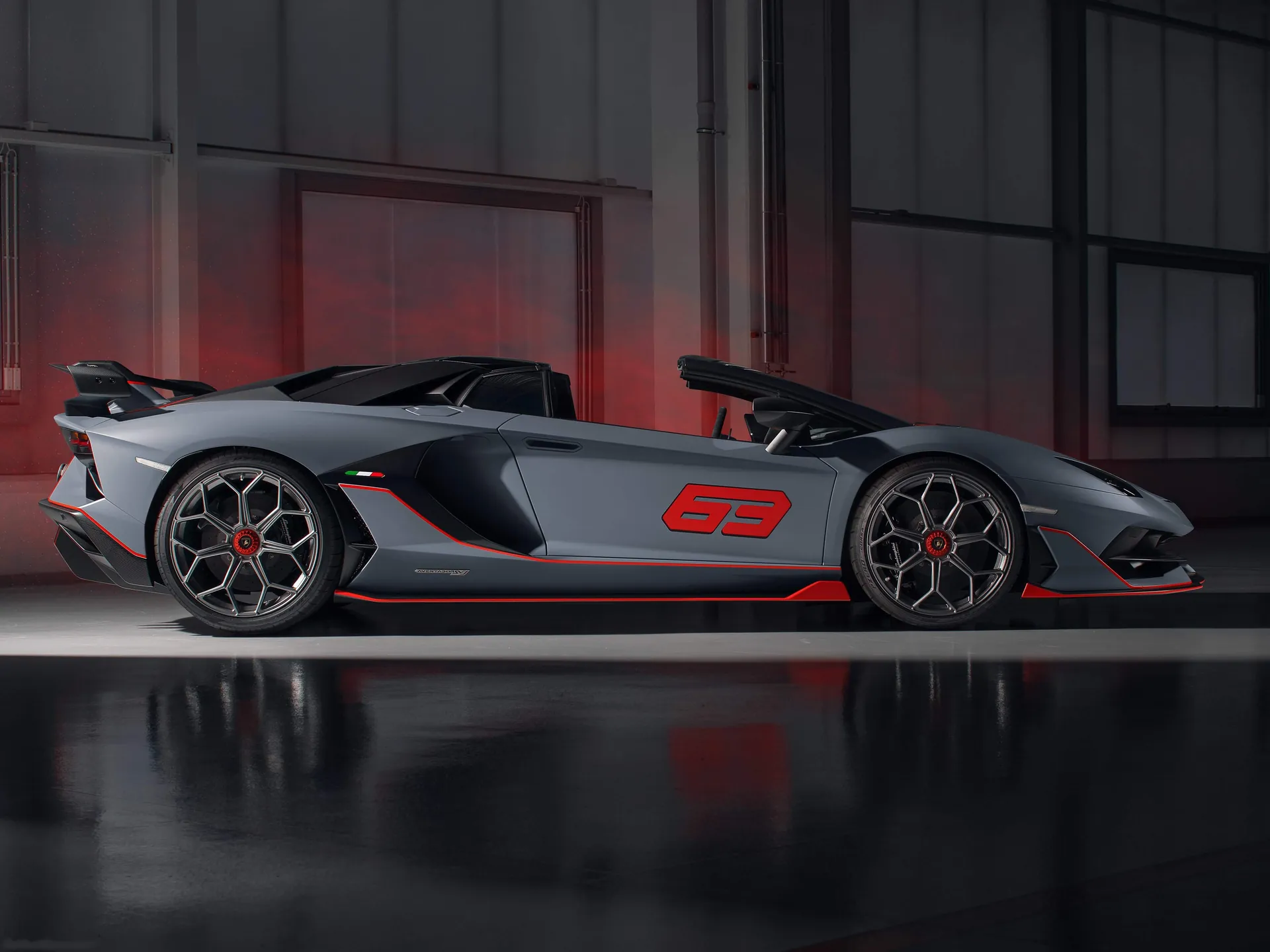 Lamborghini Aventador SVJ 63 Roadster (2020) – boční profil