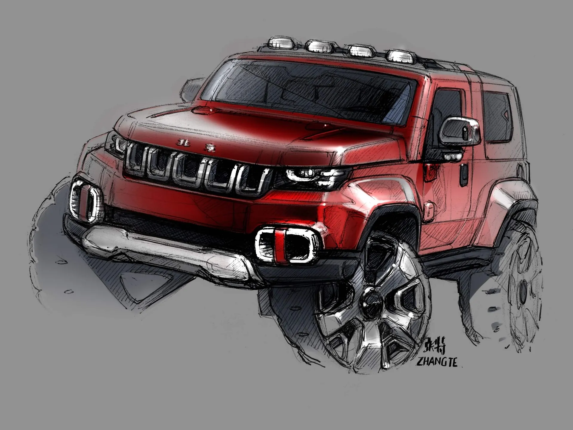 BAIC Beijing BJ40 Plus (2019) – designové skici