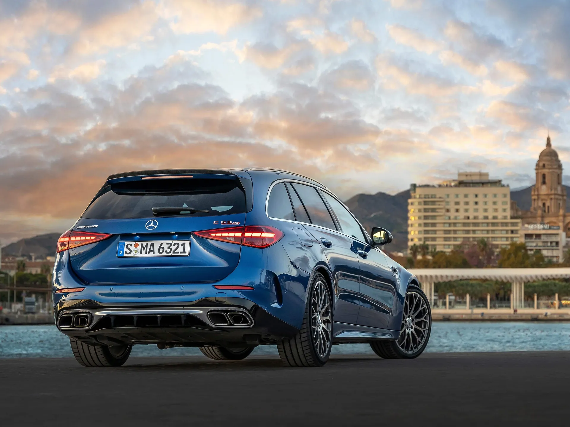 Mercedes-Benz C63 S AMG E Performance Estate (2023) - Rear Three-Quarter