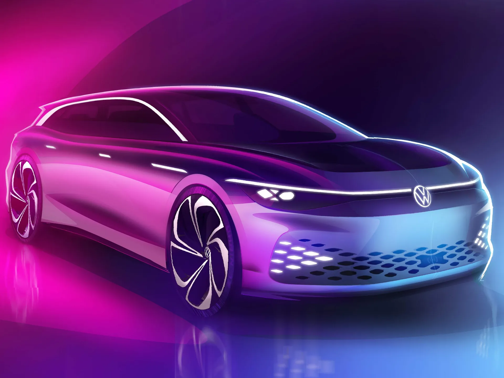 Volkswagen ID Space Vizzion Concept (2019) – designové skici