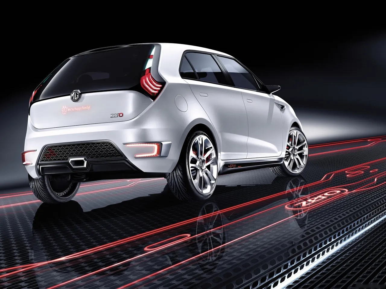 MG Zero Concept (2010) – zadní tříčtvrteční pohled
