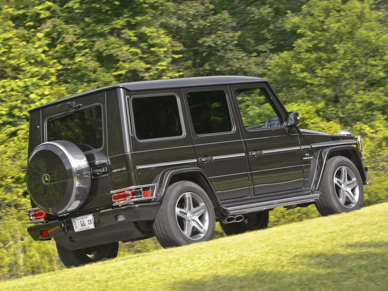 Mercedes-Benz G55 AMG (2009) – zadní tříčtvrteční pohled