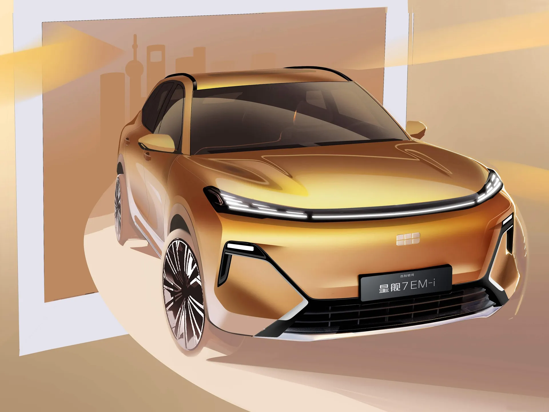 Geely Galaxy Starship 7 EM-i (2025) – designové skici