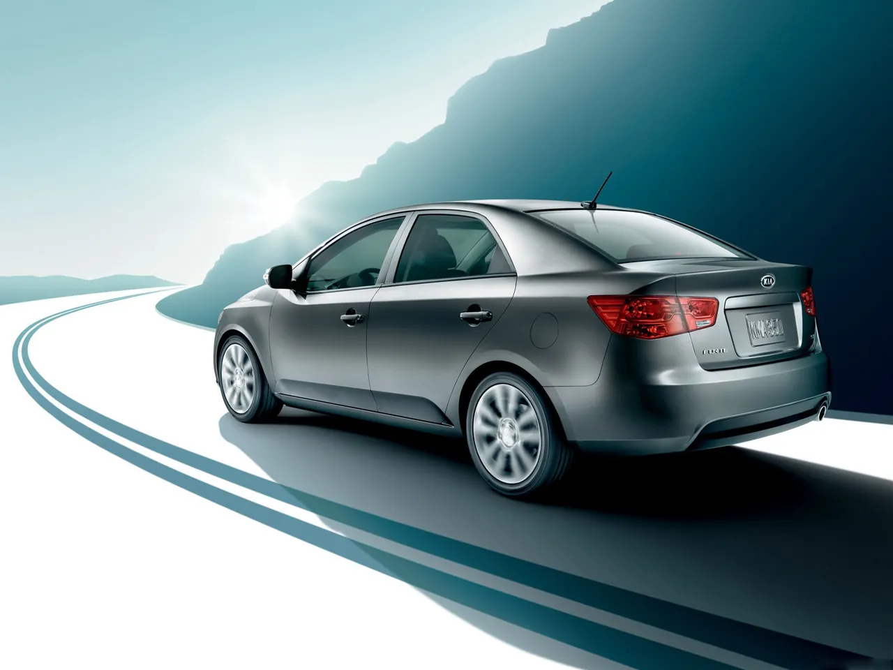 Kia Forte (2010) – zadní tříčtvrteční pohled