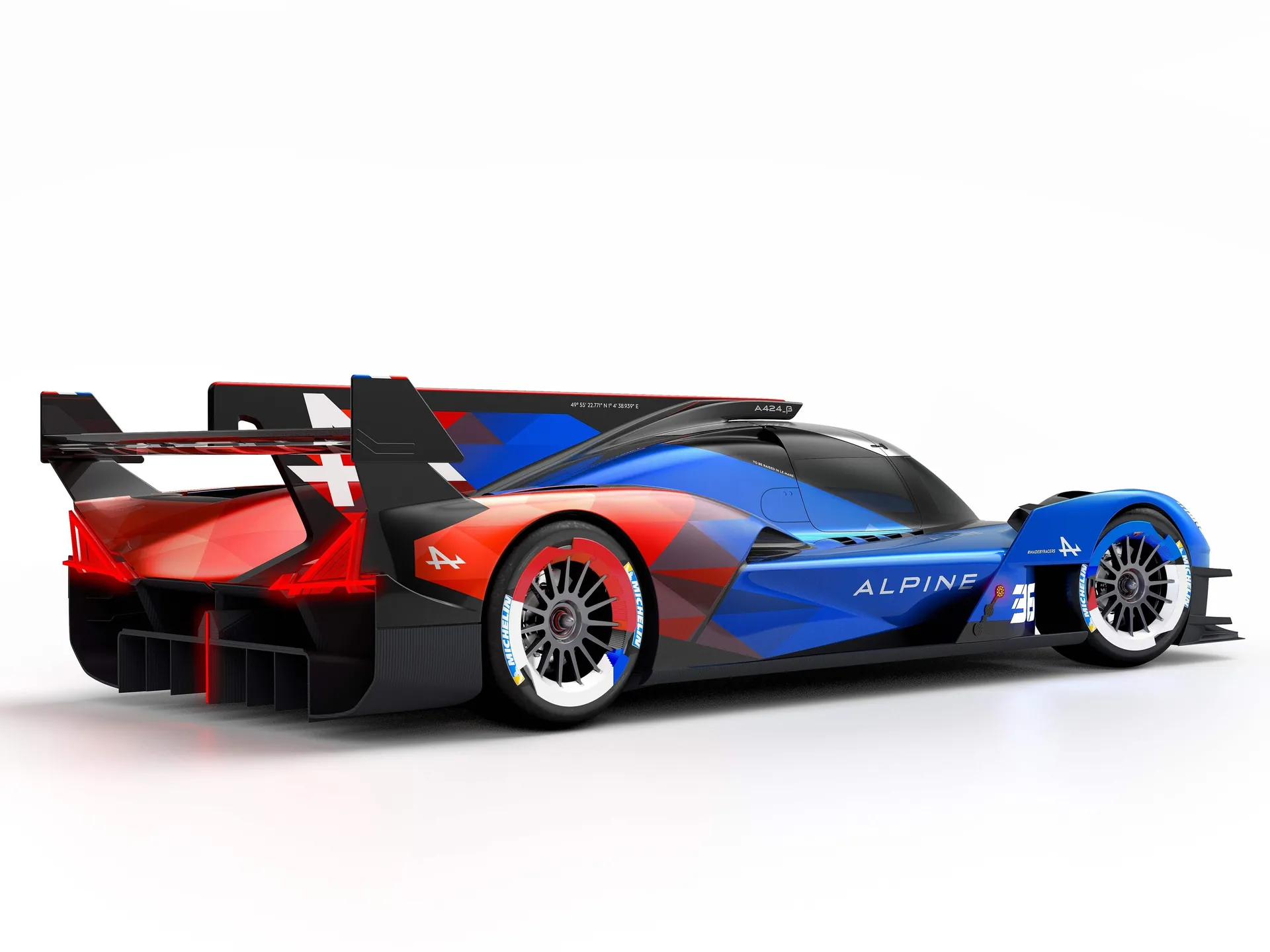 Alpine A424 Beta Concept (2023) – zadní tříčtvrteční pohled
