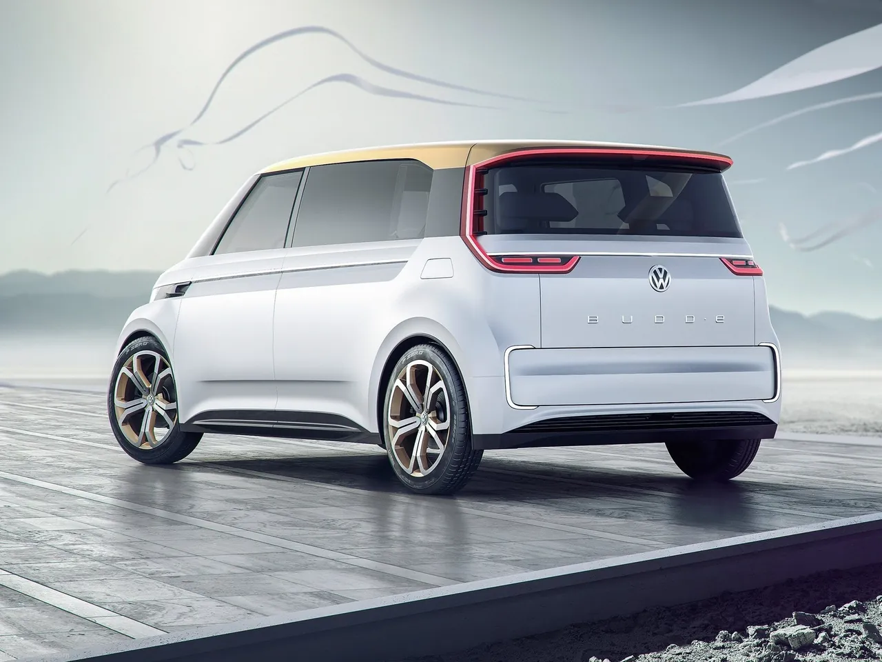 Volkswagen Budd-e Concept (2016) – zadní tříčtvrteční pohled