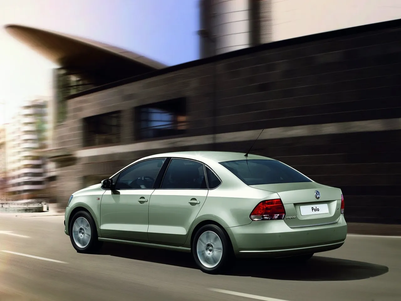 Volkswagen Polo Saloon (2011) - Rear Three-Quarter