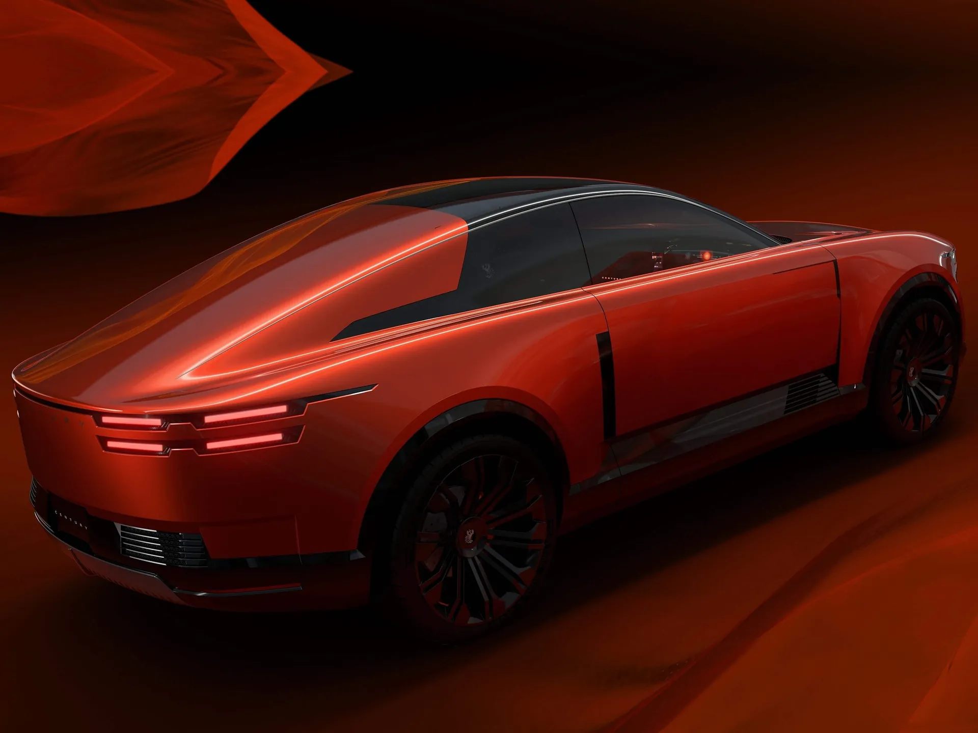Toyota Century Concept (2025) – zadní tříčtvrteční pohled