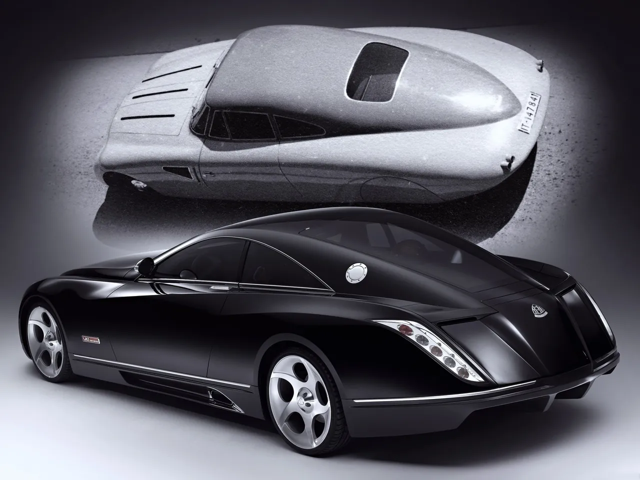 Maybach Exelero (2005) – zadní tříčtvrteční pohled