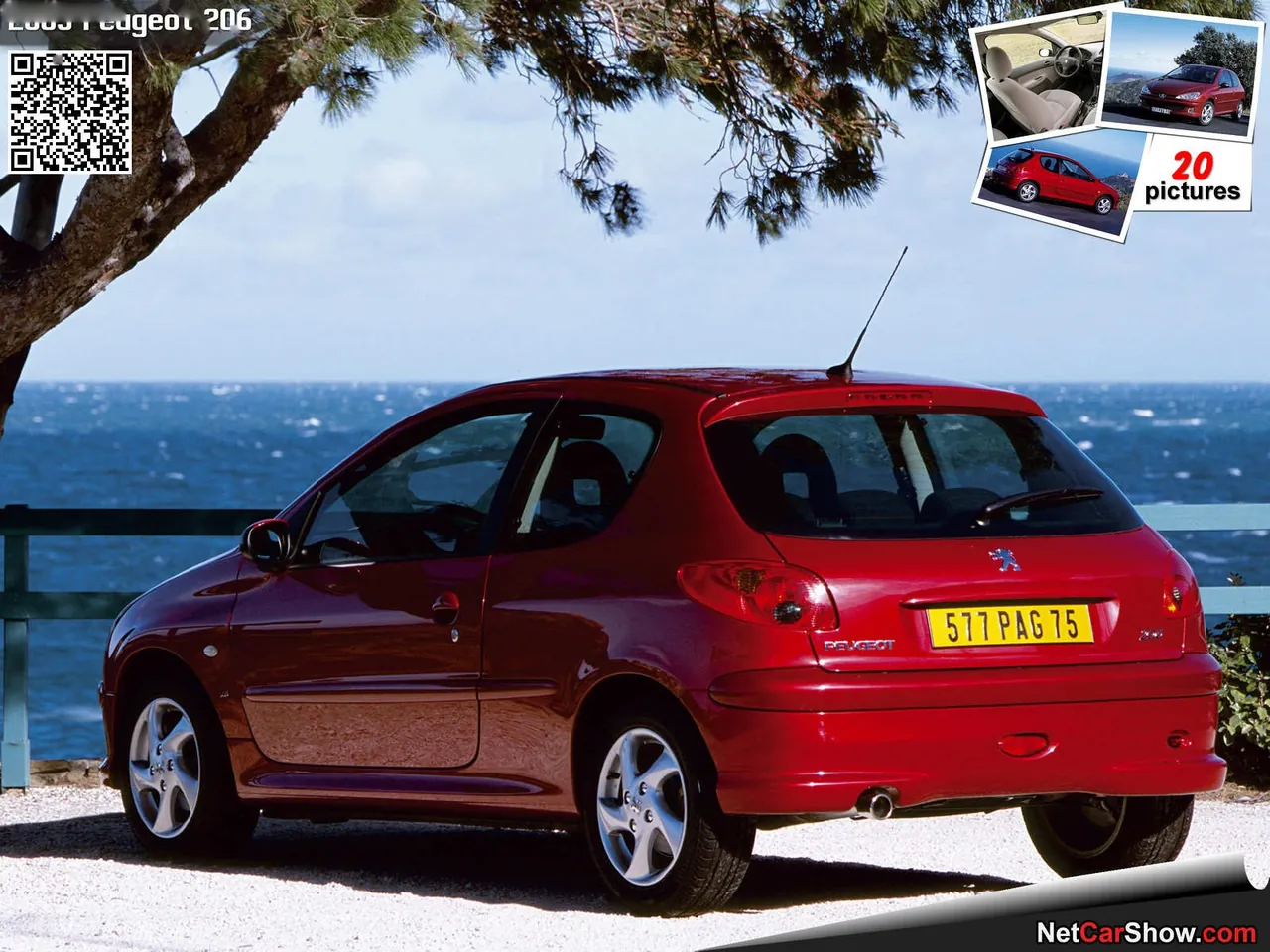 Peugeot 206 (2003) – zadní tříčtvrteční pohled
