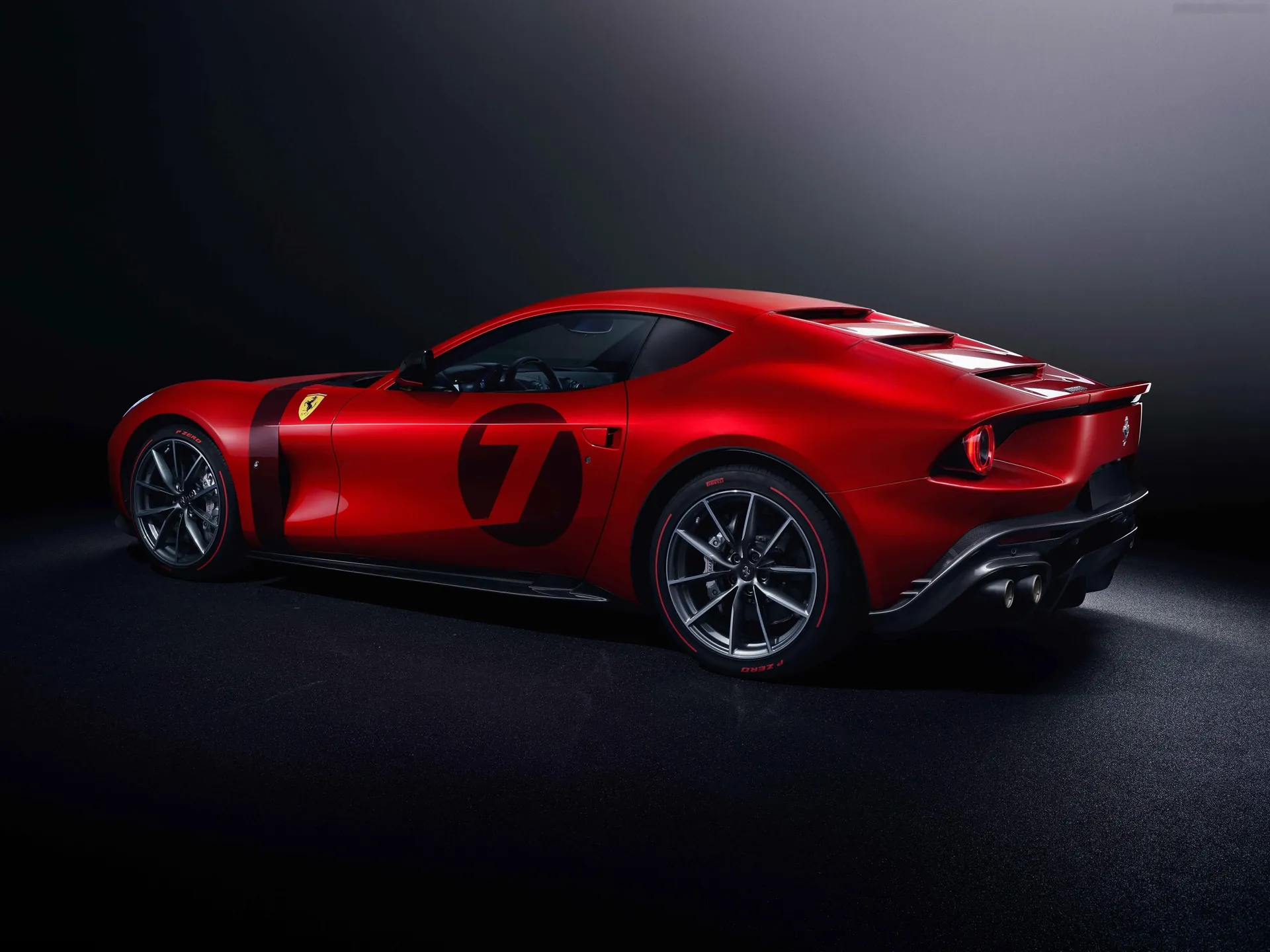 Ferrari Omologata (2020) – zadní tříčtvrteční pohled
