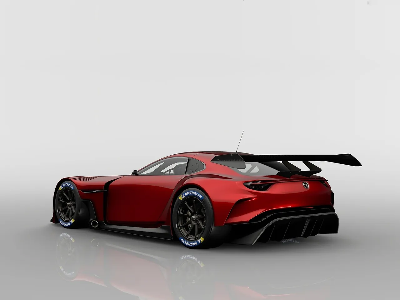 Mazda RX-Vision GT3 Concept (2020) – zadní tříčtvrteční pohled