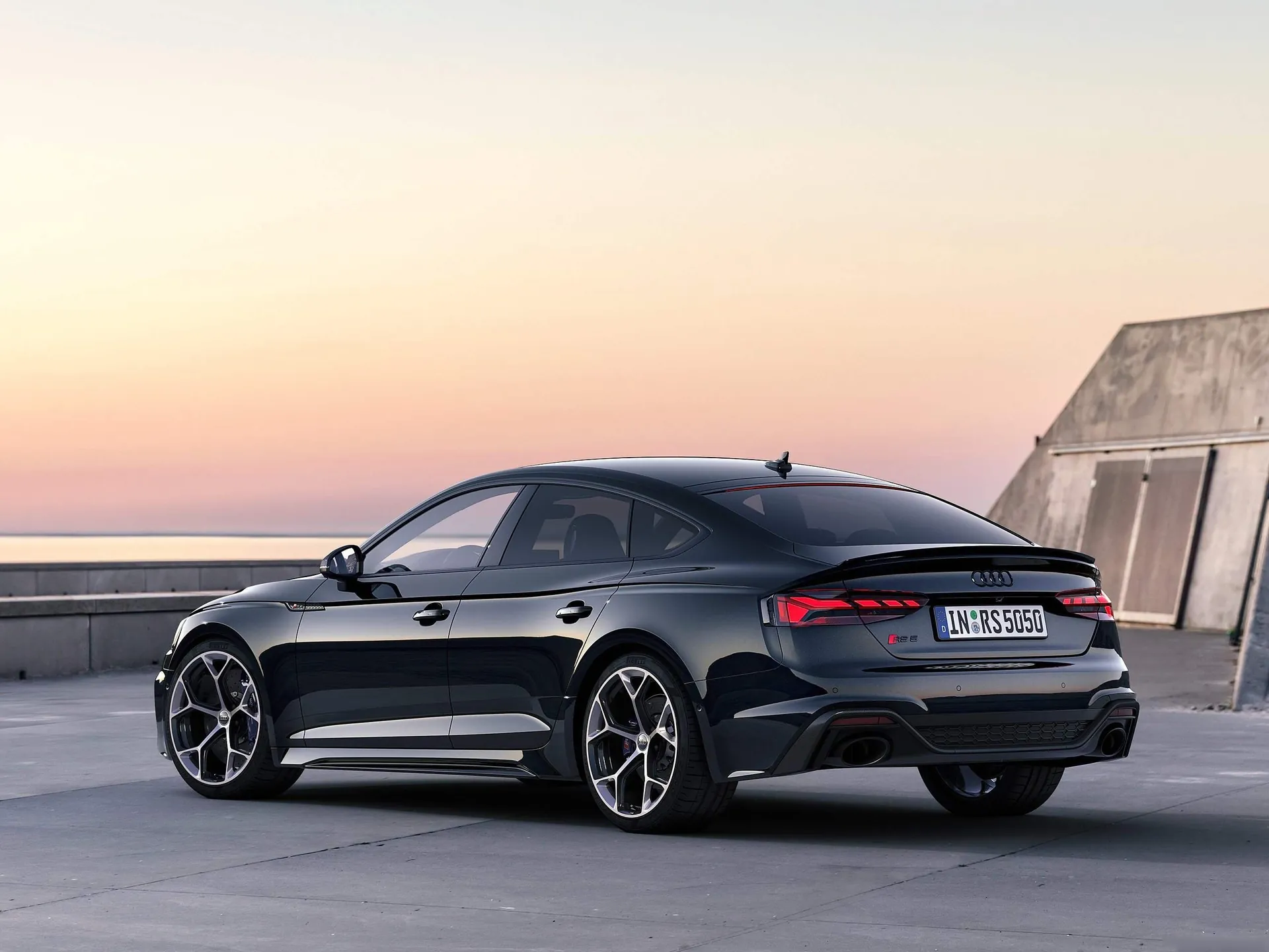 Audi RS5 Sportback competition plus (2023) – zadní tříčtvrteční pohled