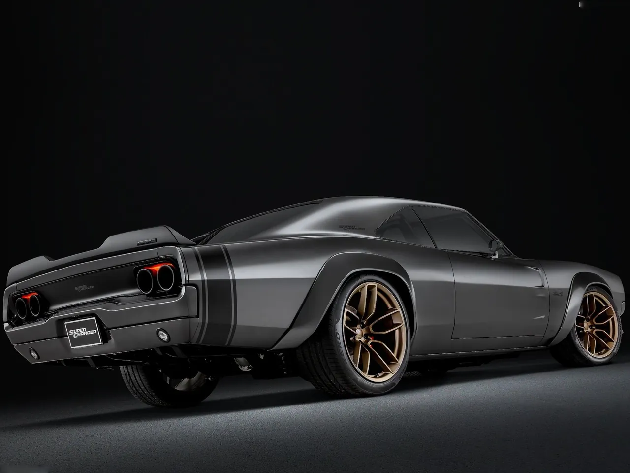 Dodge Super Charger 1968 Concept (2018) – zadní tříčtvrteční pohled
