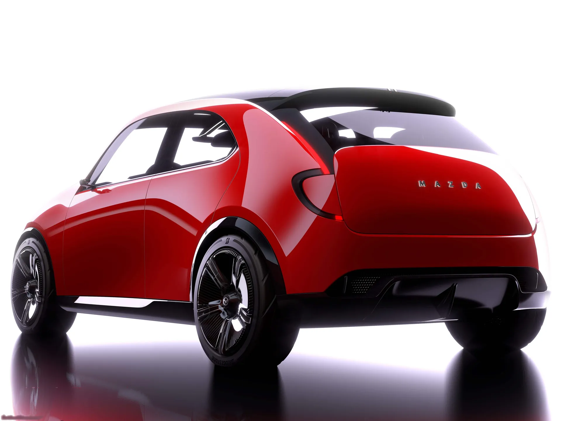 Mazda Vision X-Compact Concept (2025) – zadní tříčtvrteční pohled