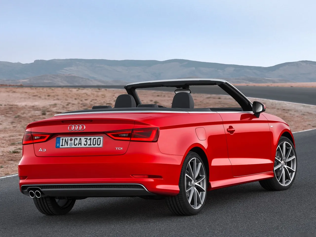 Audi A3 Cabriolet (2014) – zadní tříčtvrteční pohled