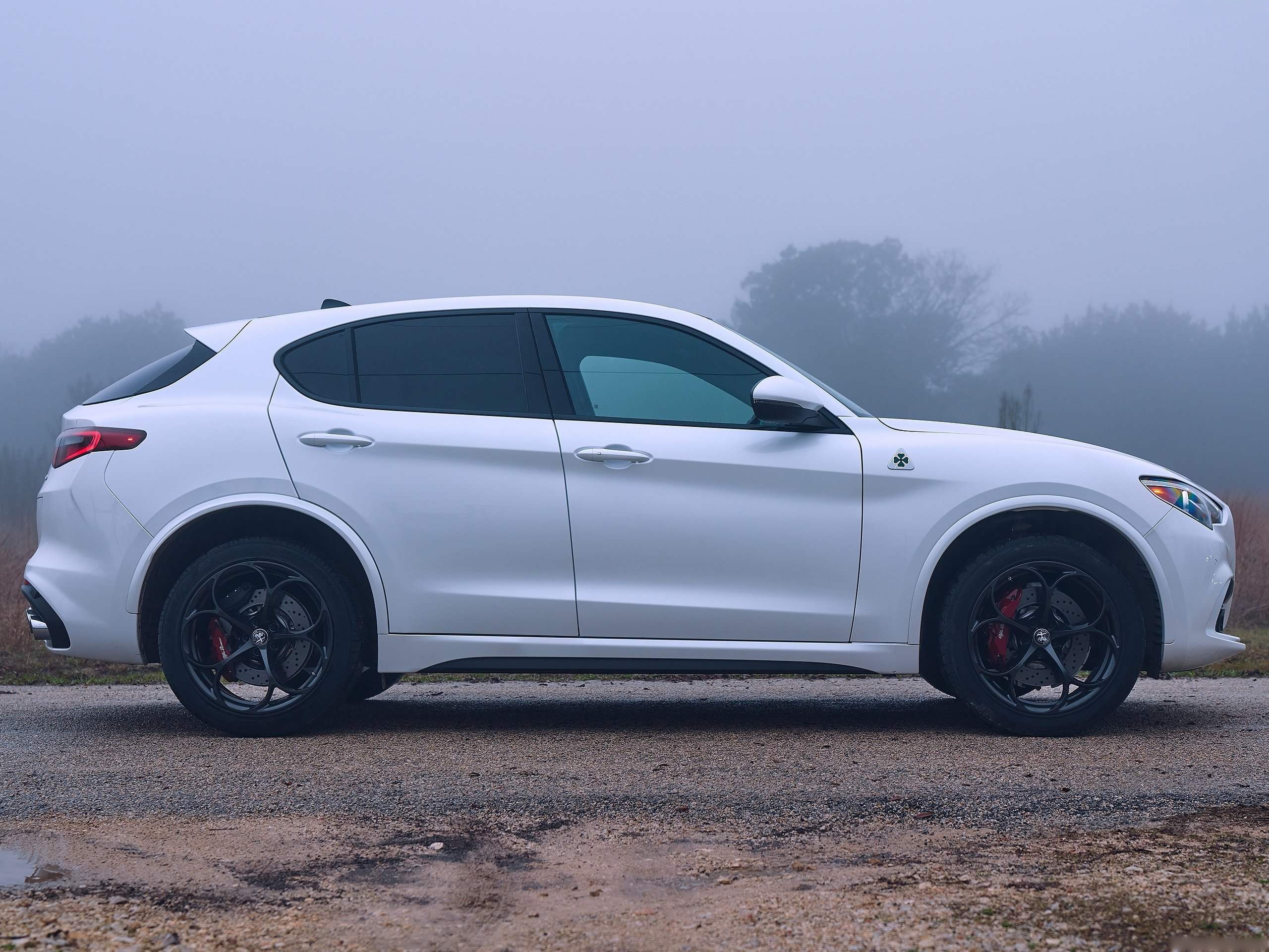 Alfa Romeo Stelvio Quadrifoglio [US] (2018) – boční profil