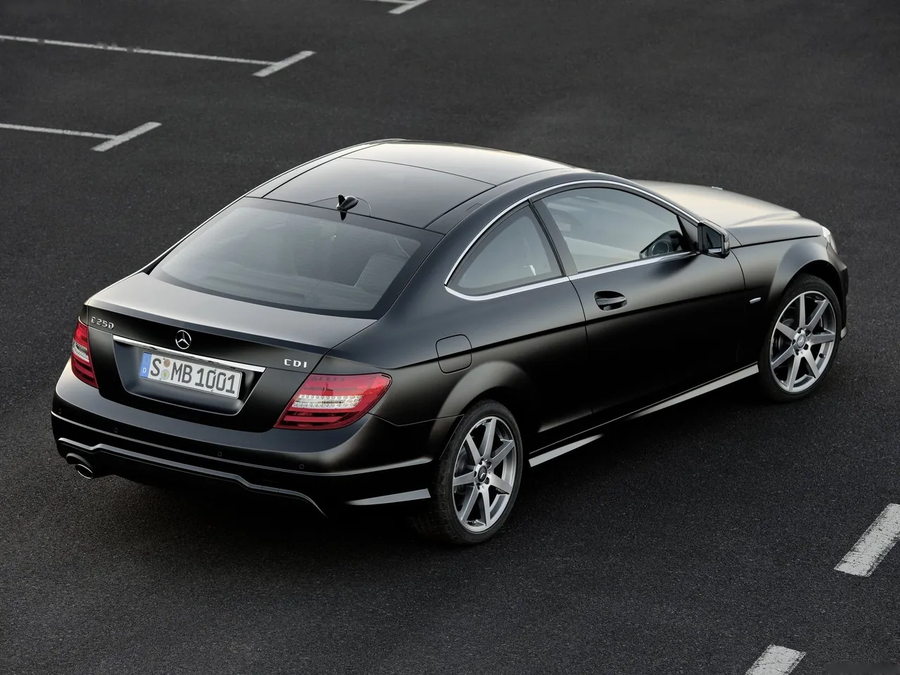 Mercedes-Benz C-Class Coupe (2012) - Rear Three-Quarter