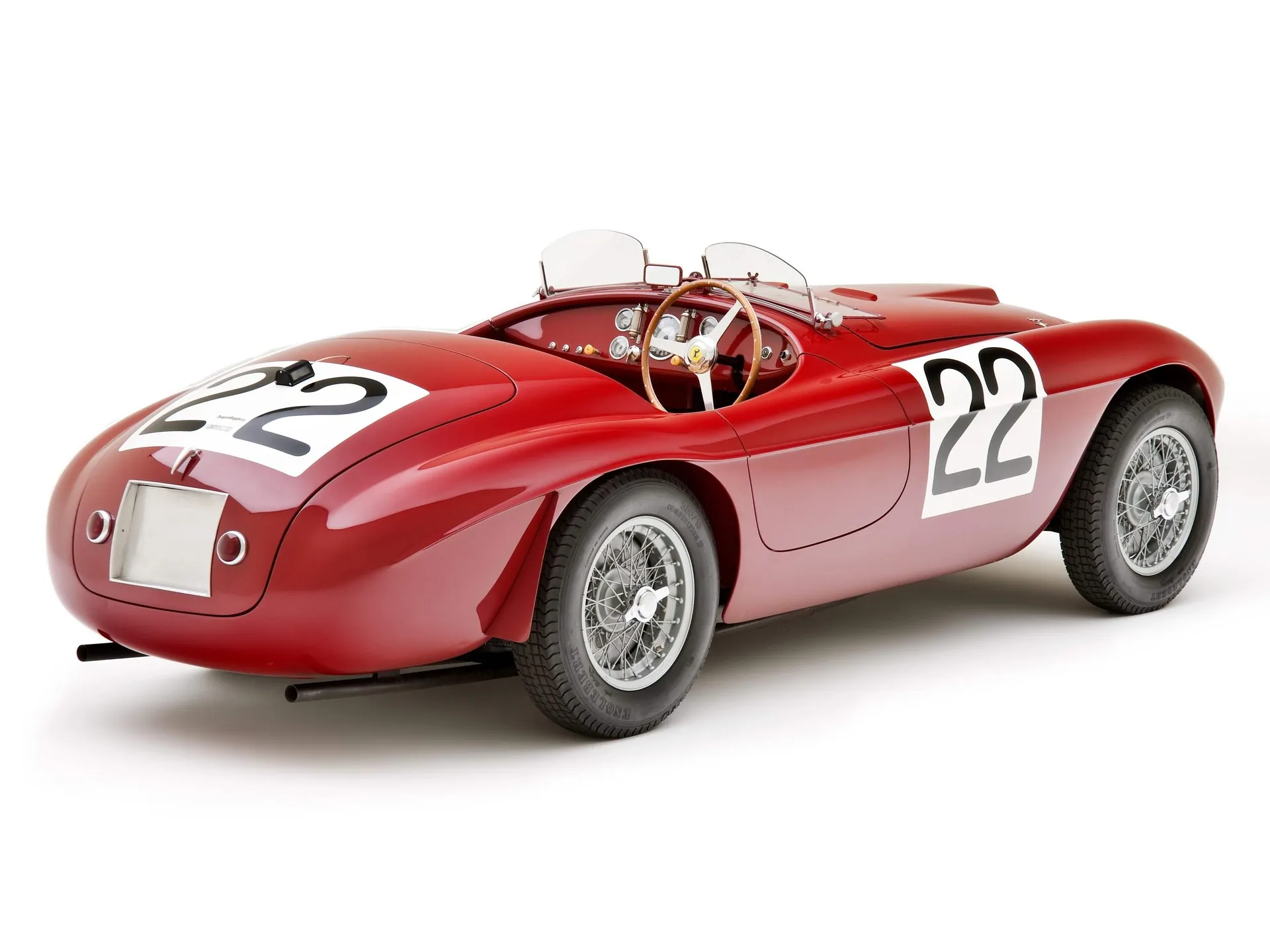 Ferrari 166MM (1949) – zadní tříčtvrteční pohled