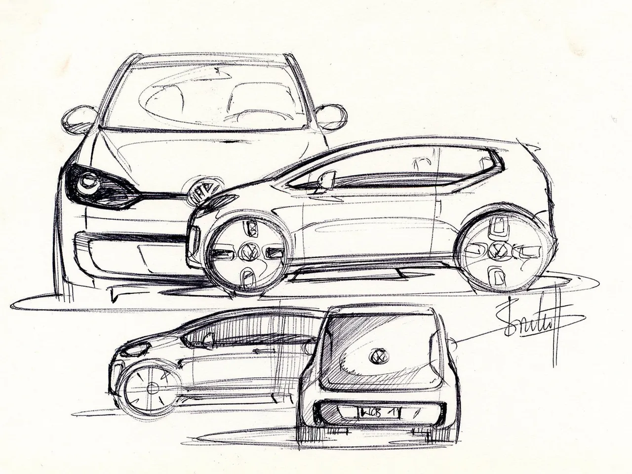 Volkswagen Up Concept (2007) - Design Sketches