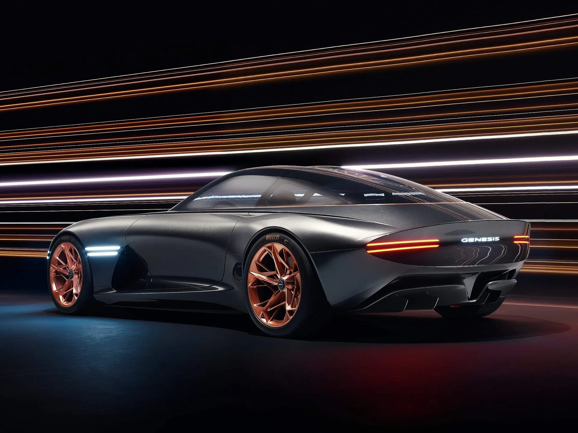 Genesis Essentia Concept (2018) – zadní tříčtvrteční pohled