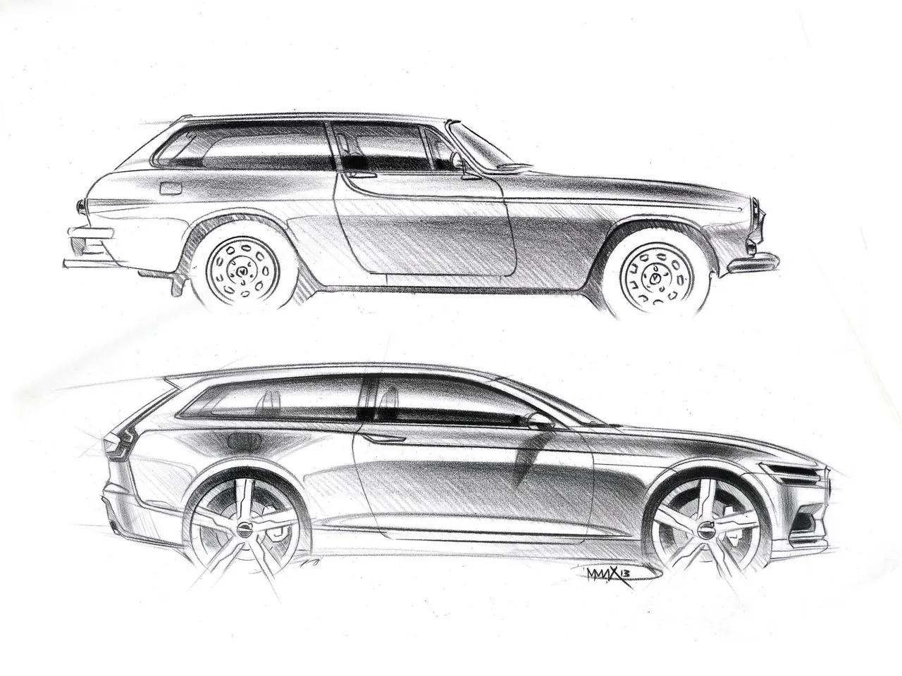 Volvo Estate Concept (2014) – designové skici