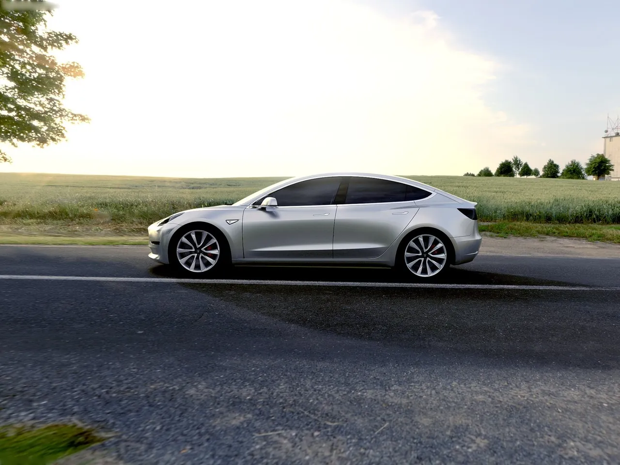 Tesla Model 3 (2018) – boční profil