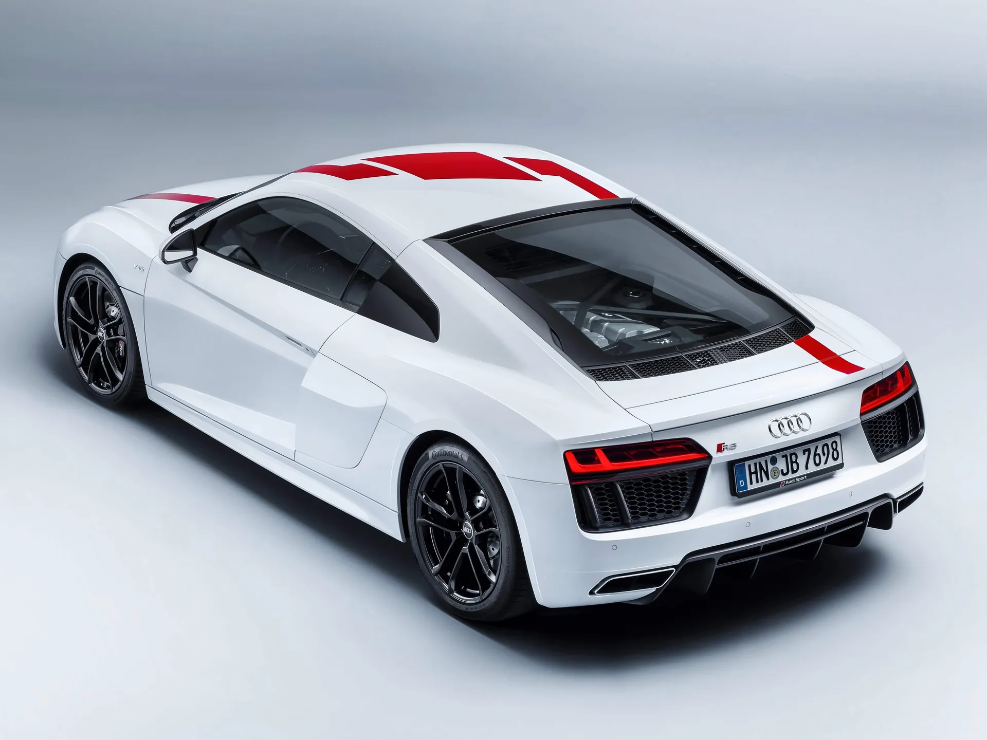 Audi R8 V10 RWS (2018) – zadní tříčtvrteční pohled