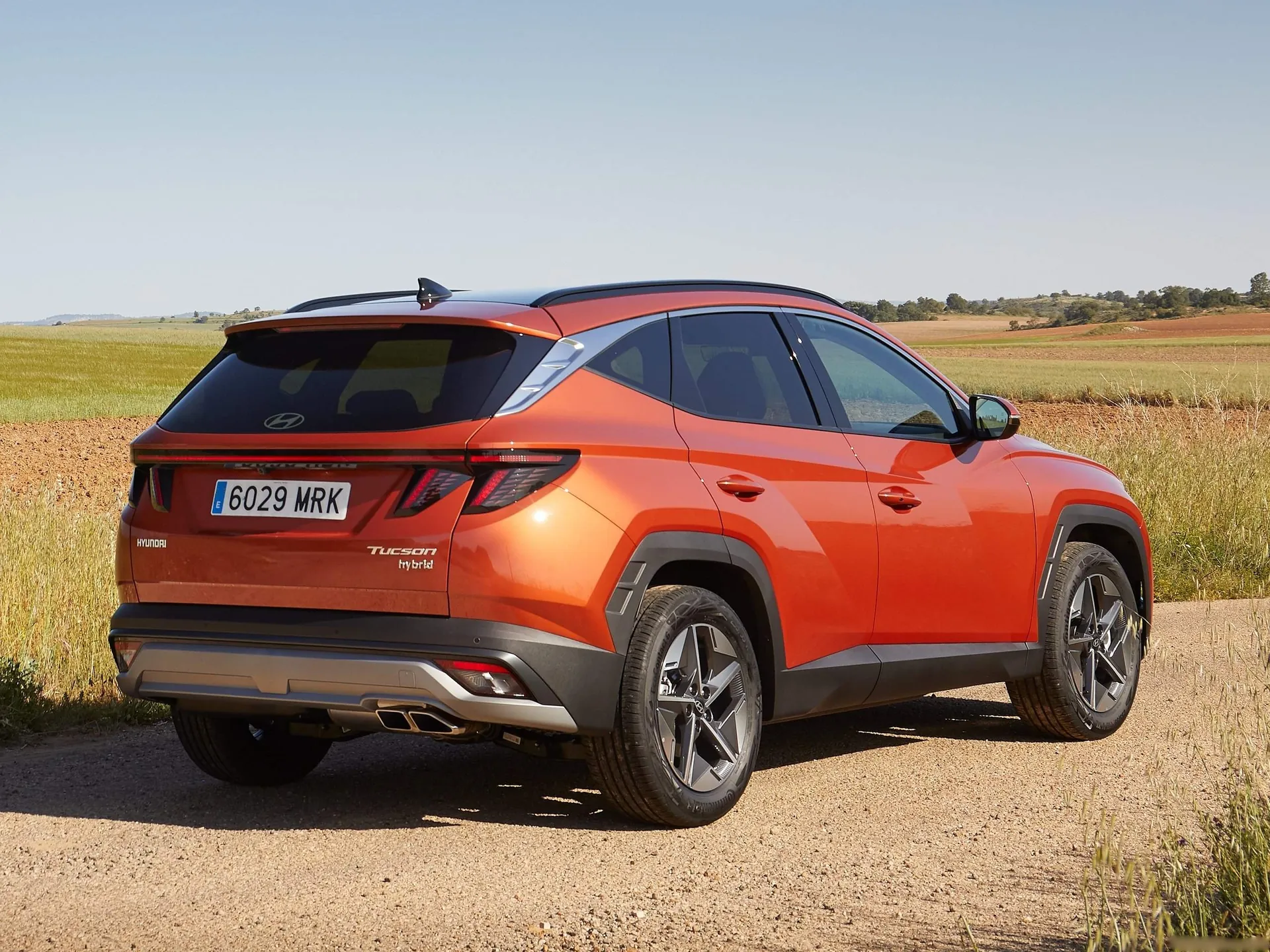 Hyundai Tucson (2024) – zadní tříčtvrteční pohled