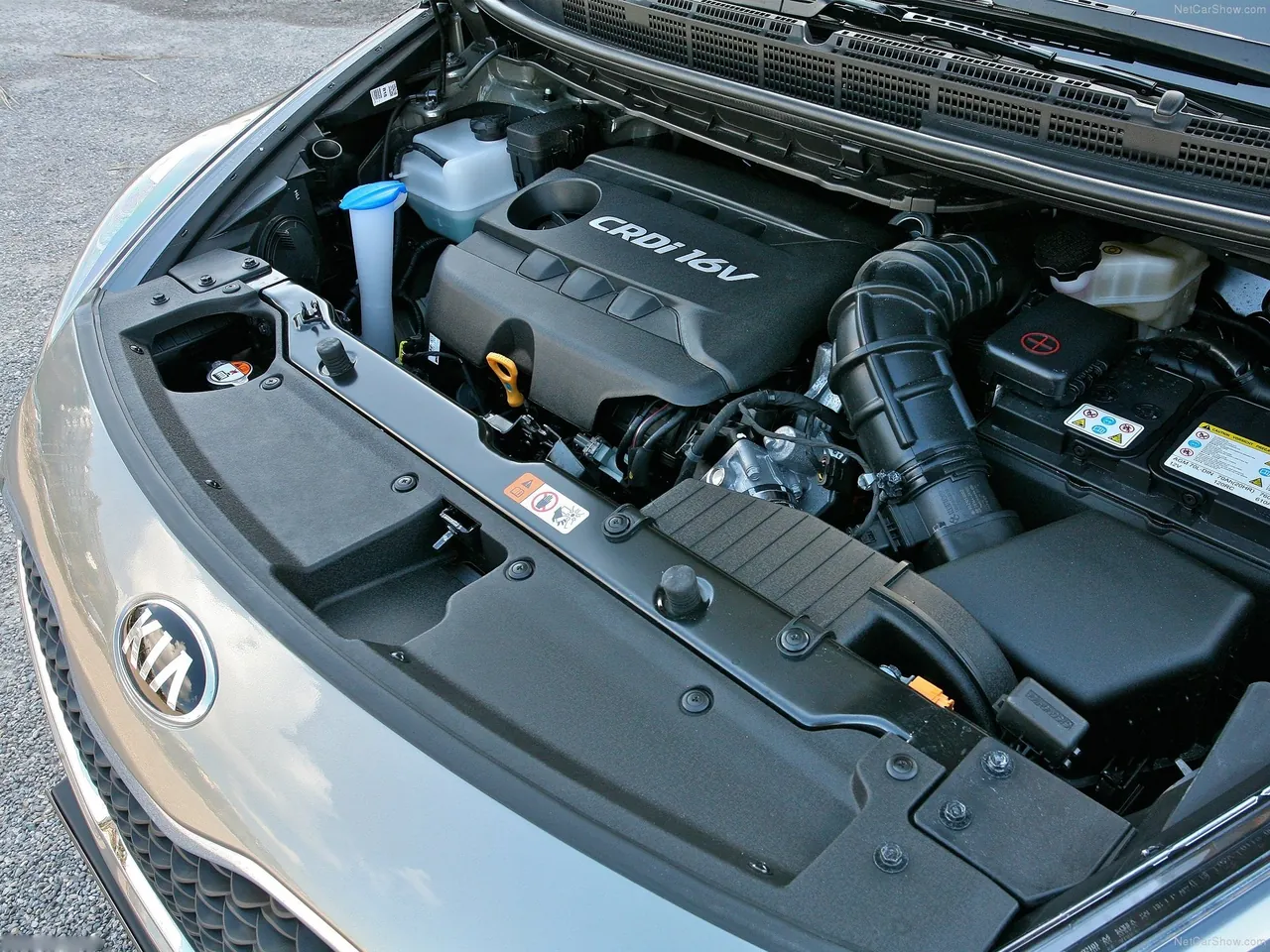 Kia Carens (2013) – motorový prostor