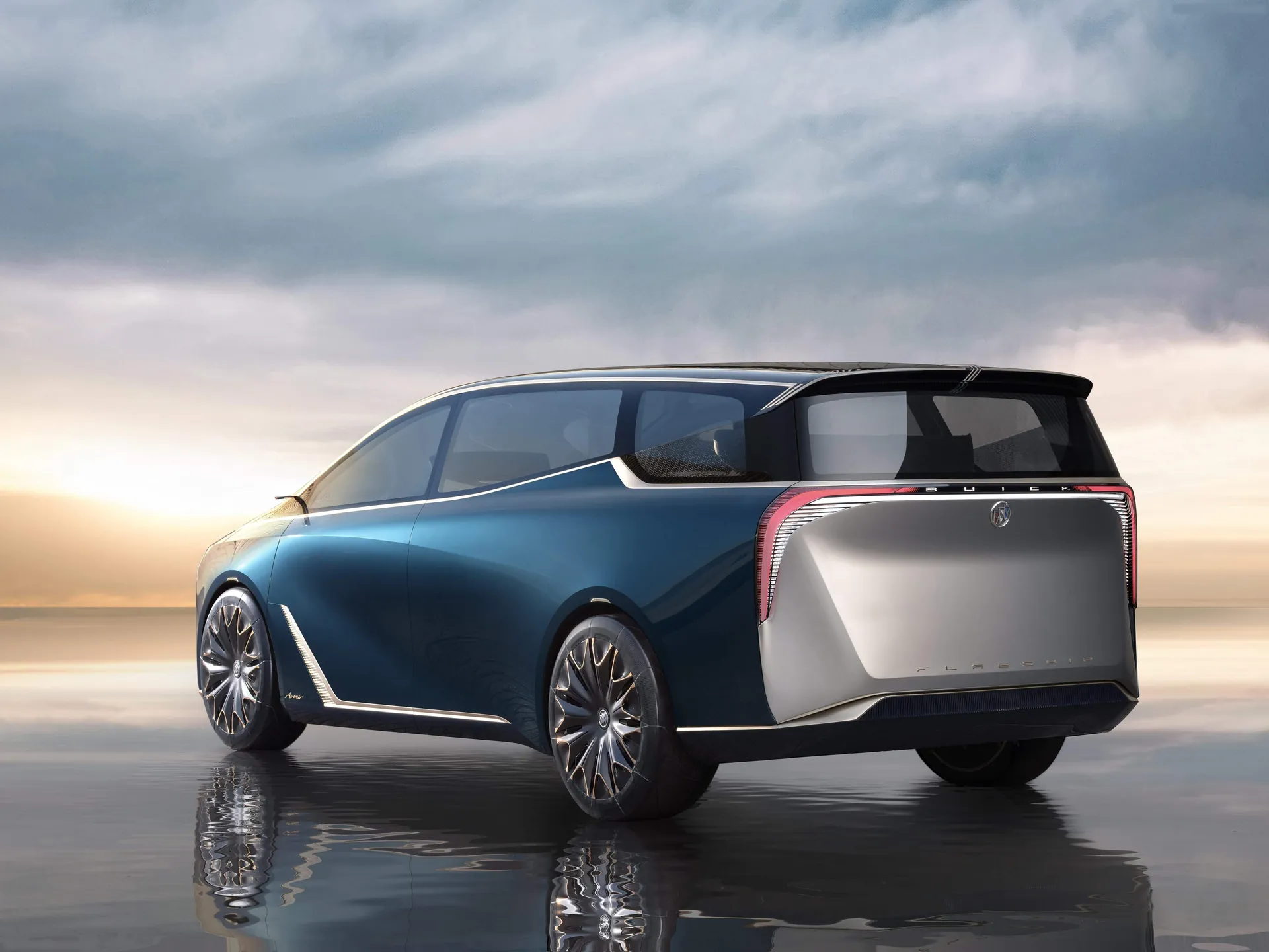 Buick GL8 Flagship Concept (2021) – zadní tříčtvrteční pohled