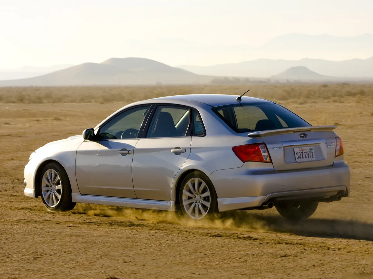 Subaru Impreza WRX 4-Door (2008) – zadní tříčtvrteční pohled
