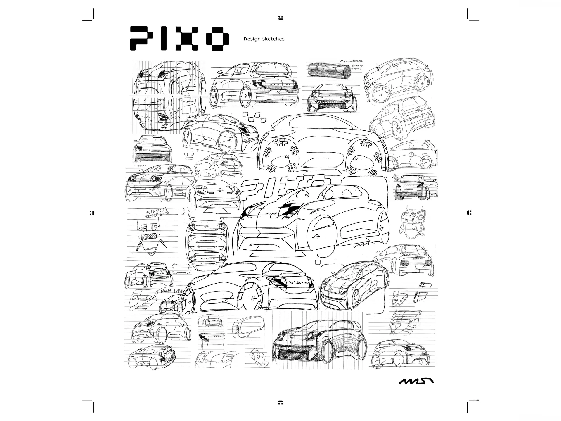 Nissan Pixo (2027) – designové skici