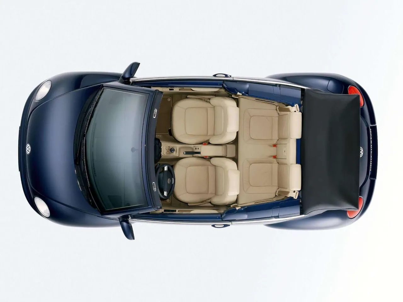 Volkswagen New Beetle Cabriolet (2003) - Top view