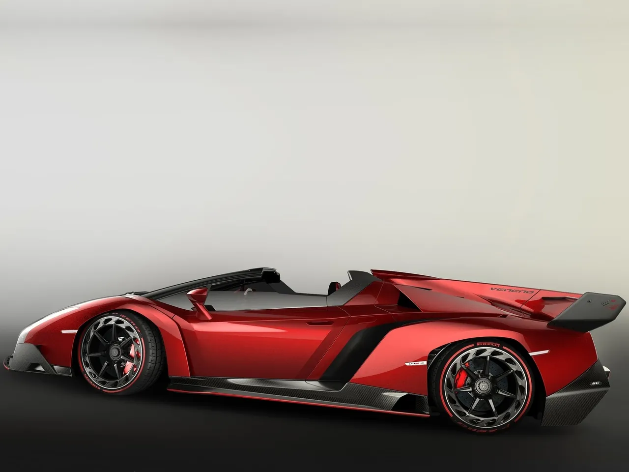 Lamborghini Veneno Roadster (2014) – boční profil