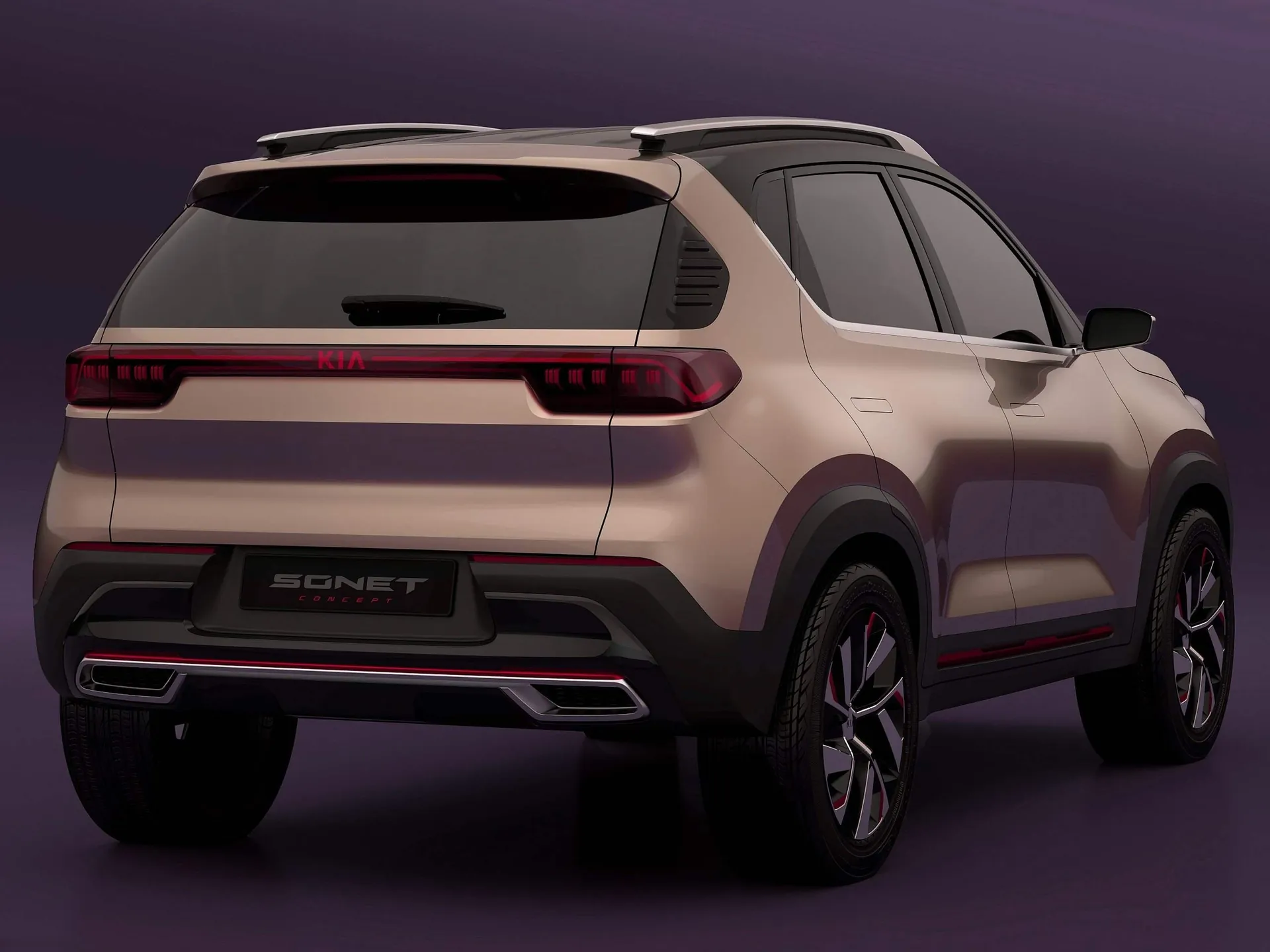 Kia Sonet Concept (2020) – zadní tříčtvrteční pohled
