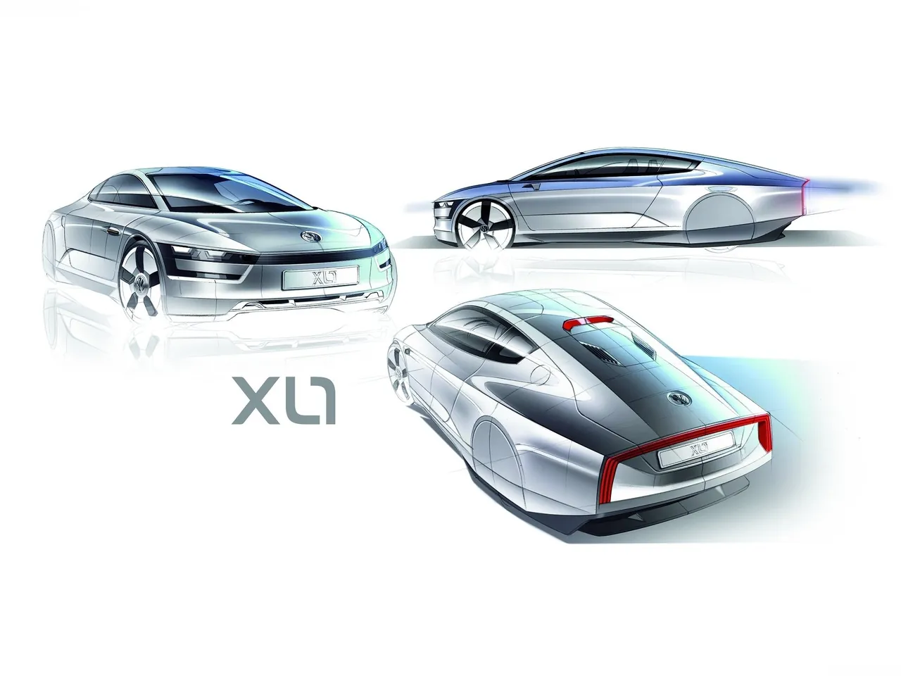 Volkswagen XL1 Concept (2011) – designové skici