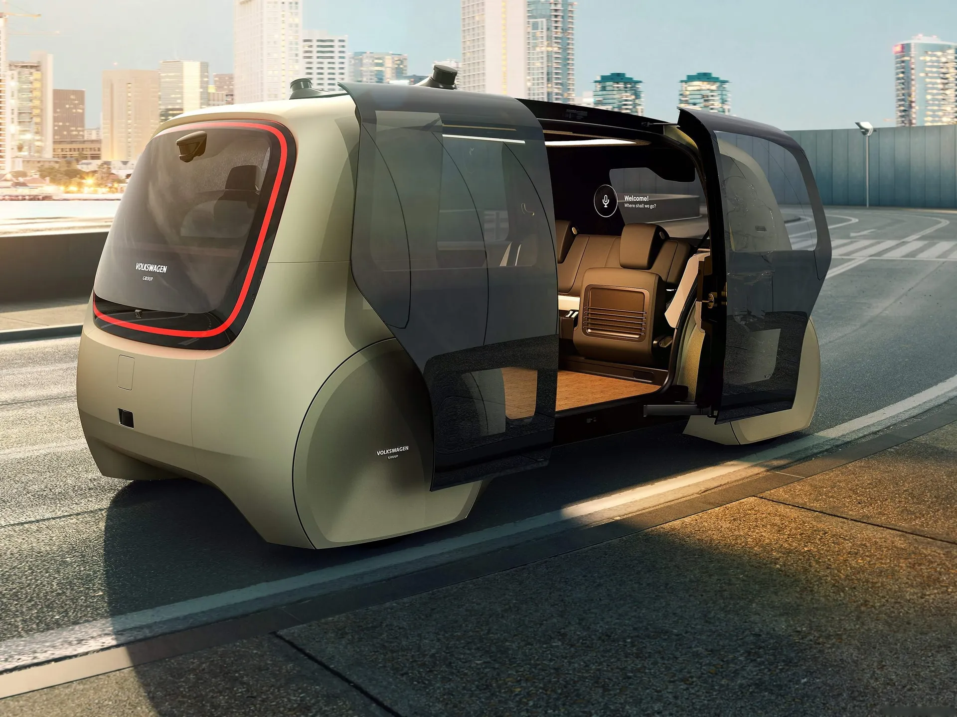 Volkswagen Sedric Concept (2017) – zadní tříčtvrteční pohled