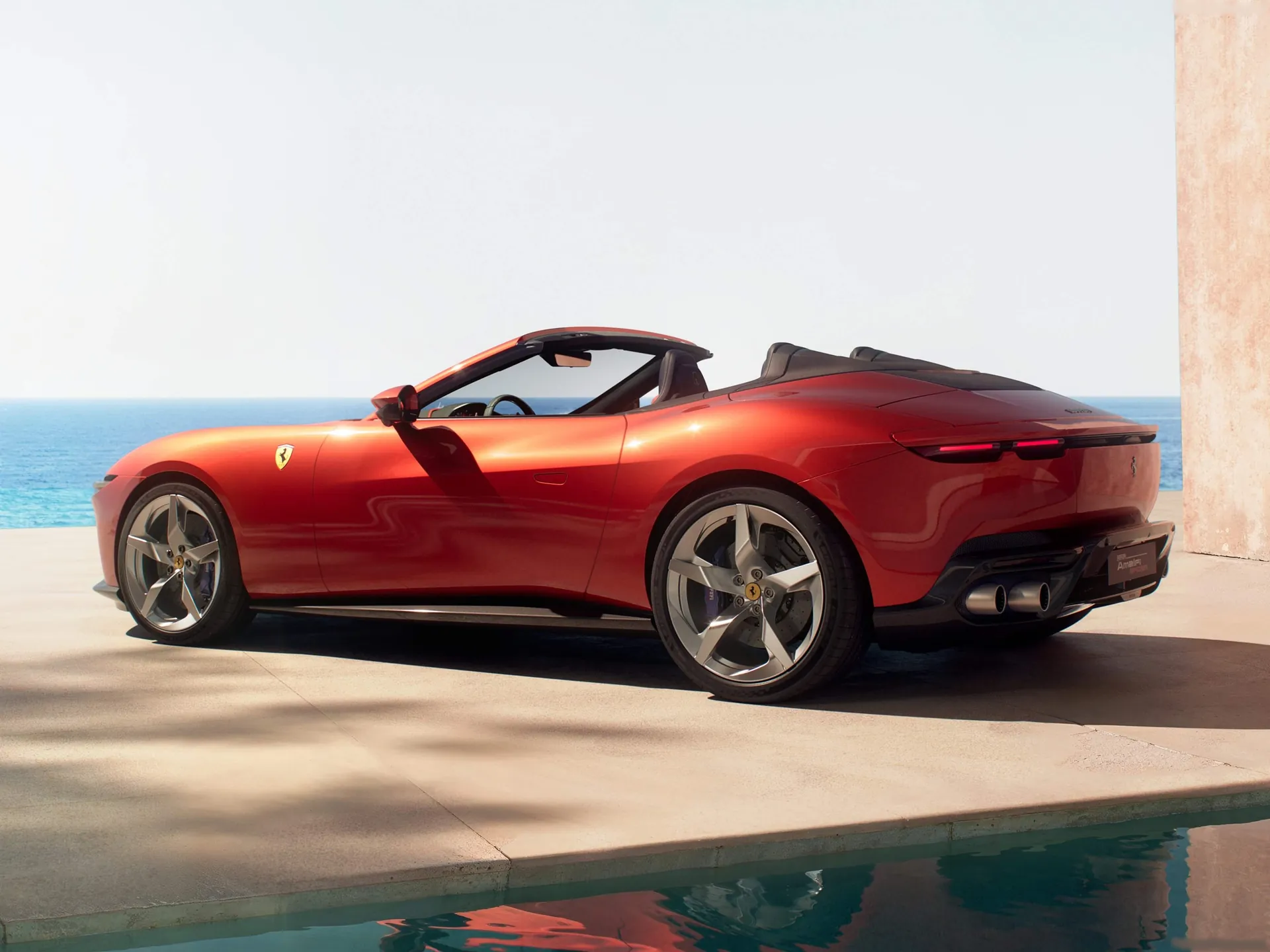 Ferrari Amalfi Spider (2027) – zadní tříčtvrteční pohled