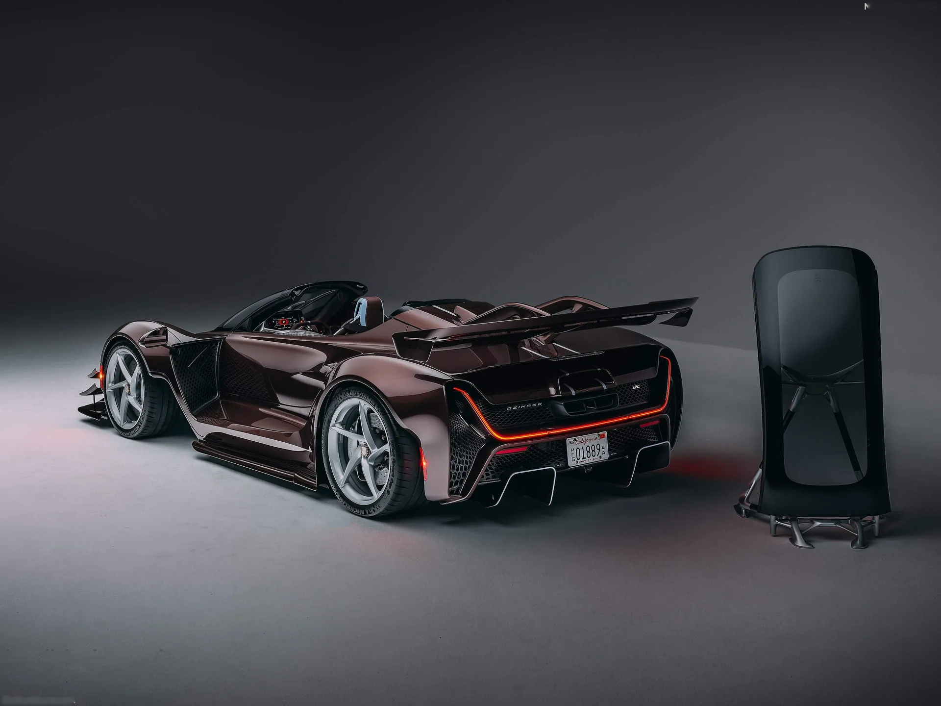 Czinger 21C Spyder (2027) – zadní tříčtvrteční pohled