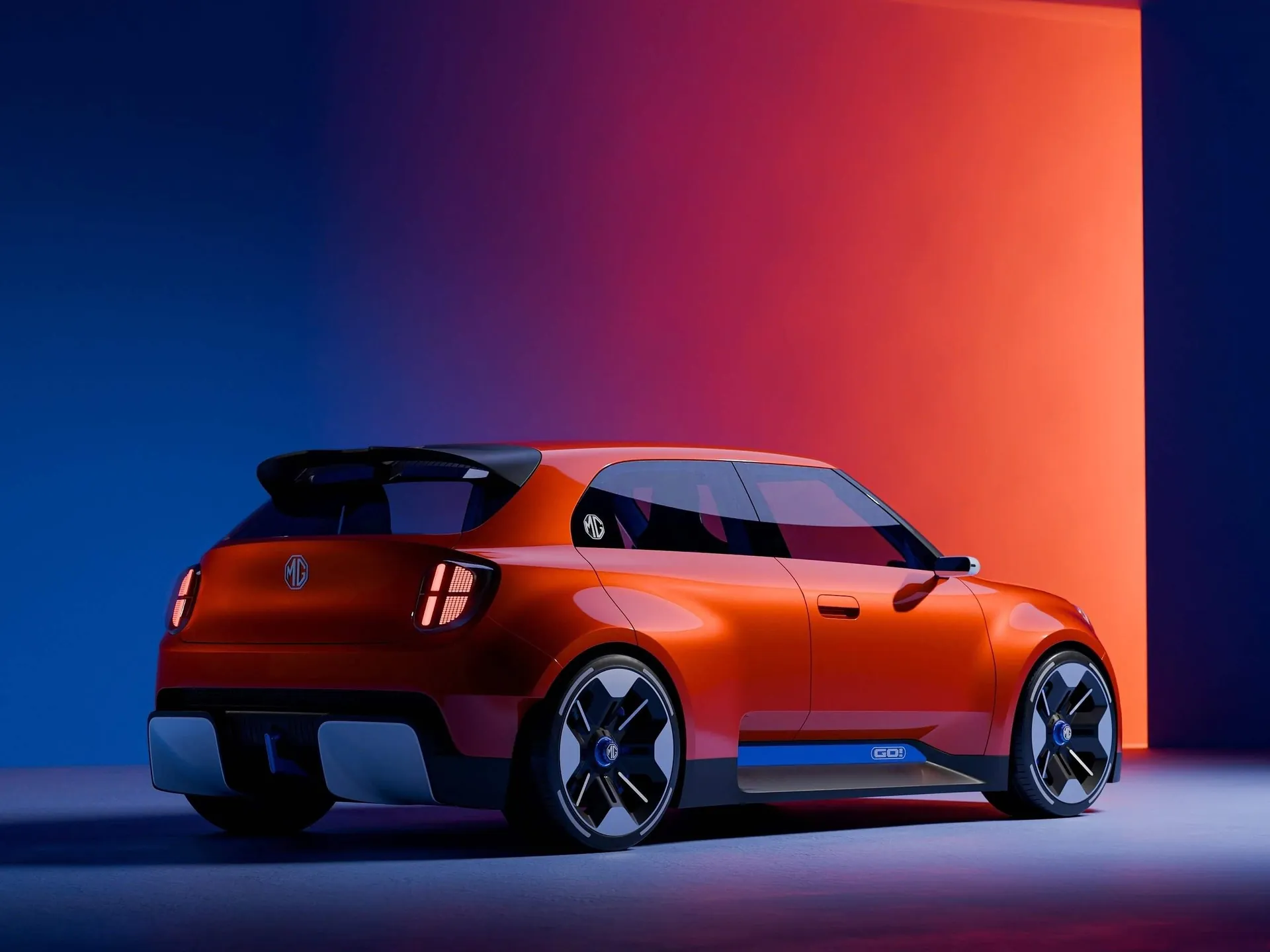 MG GO Concept (2026) – zadní tříčtvrteční pohled