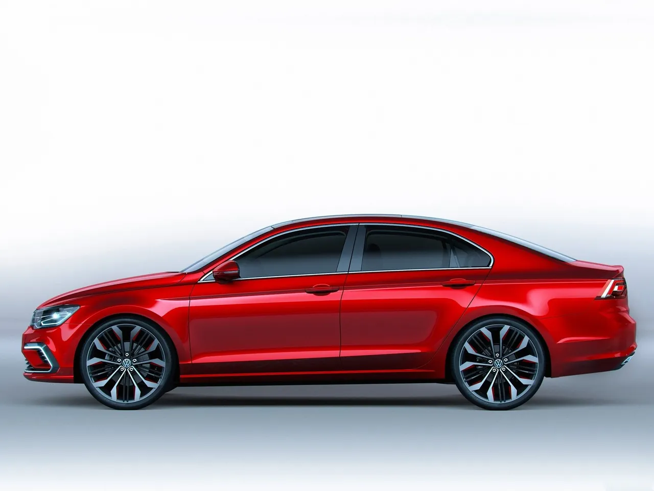 Volkswagen New Midsize Coupe Concept (2014) – boční profil