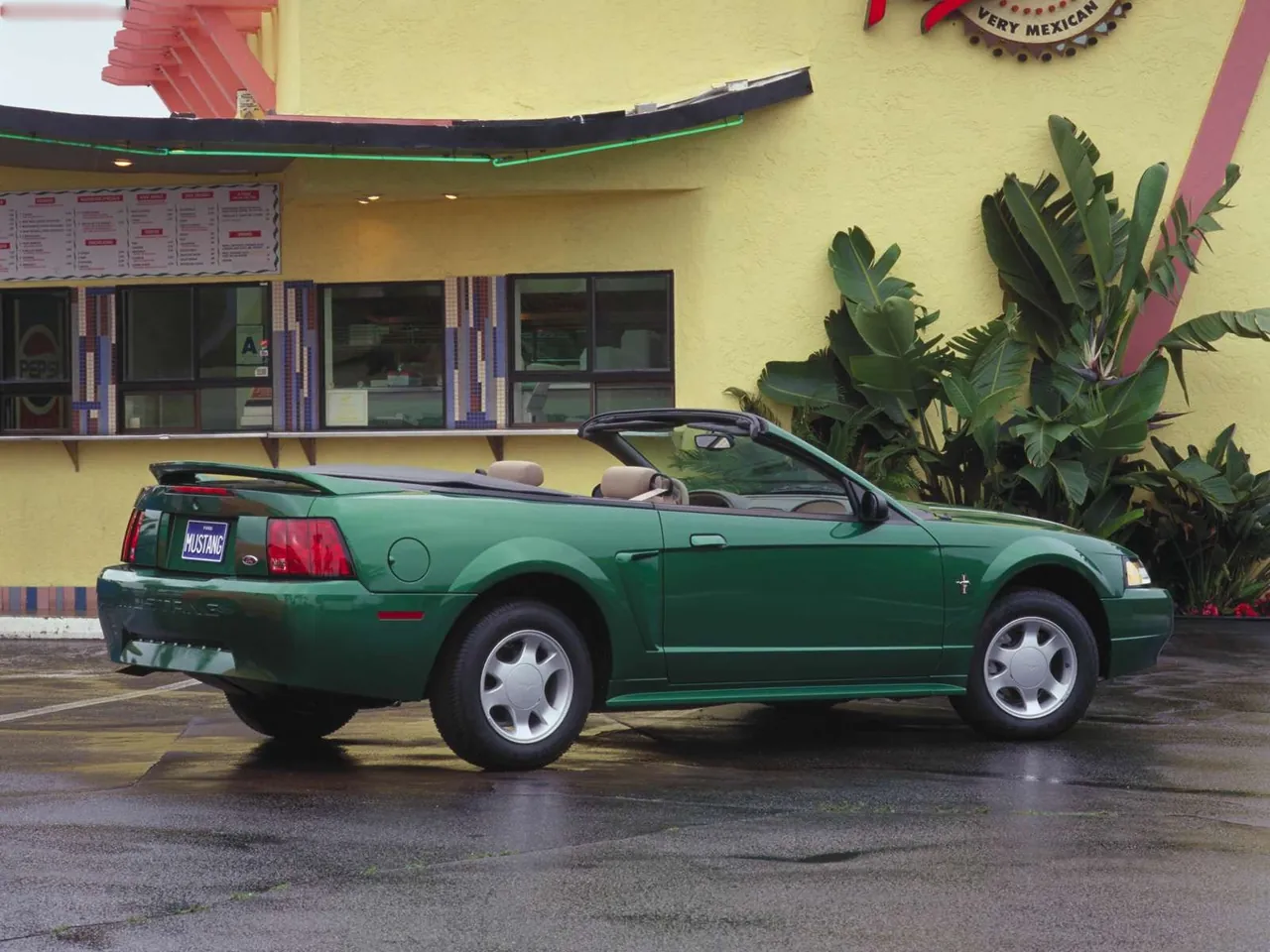 Ford Mustang Convertible (2000) – zadní tříčtvrteční pohled