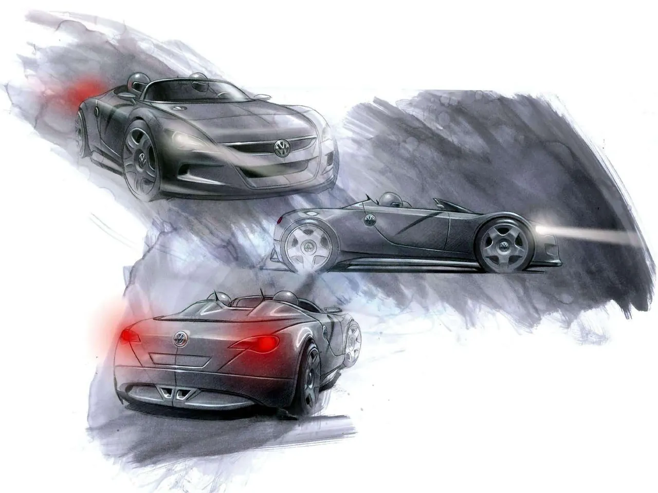Volkswagen Concept R (2003) - Design Sketches