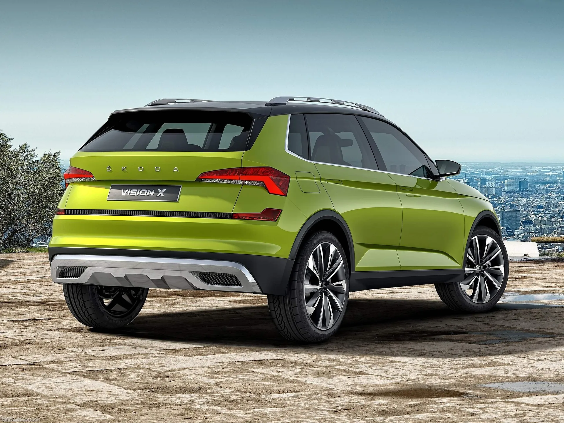 Skoda Vision X Concept (2018) – zadní tříčtvrteční pohled