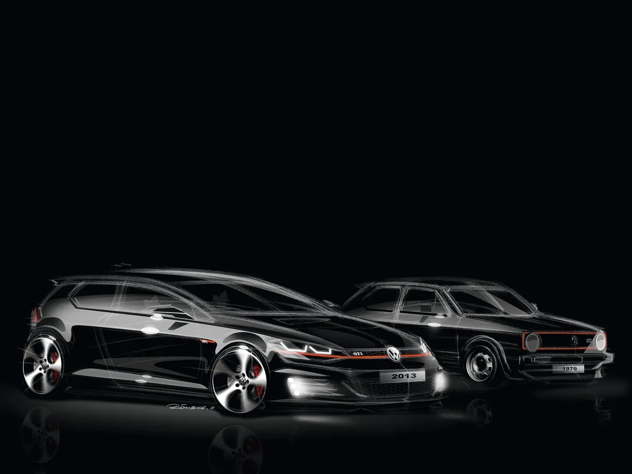 Volkswagen Golf GTI (2014) - Design Sketches