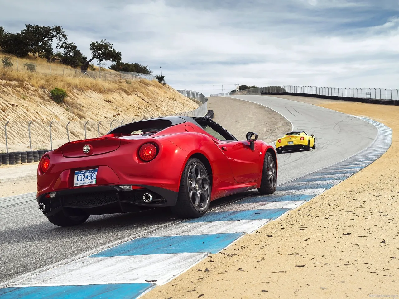 Alfa Romeo 4C Spider (2015) – zadní tříčtvrteční pohled