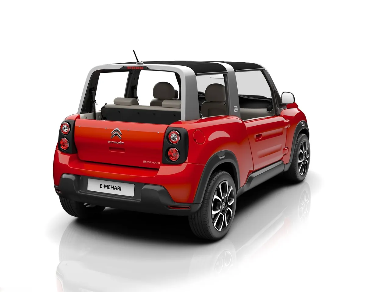 Citroen e-Mehari (2017) – zadní tříčtvrteční pohled