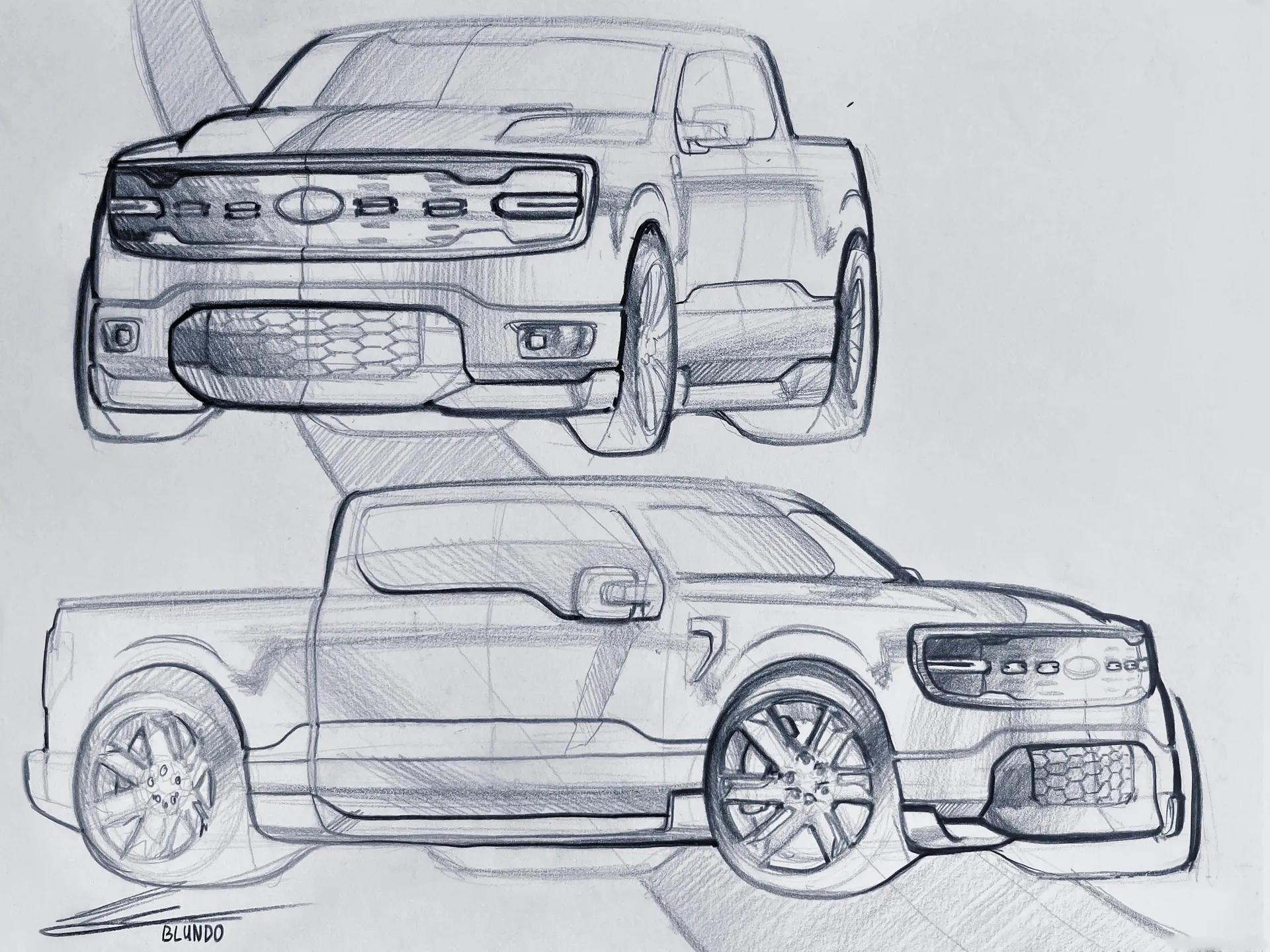 Ford F-150 Lobo (2025) – designové skici