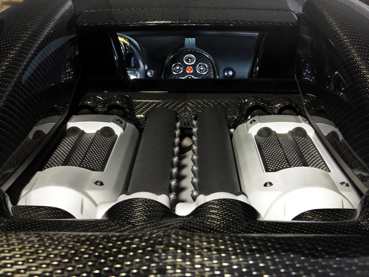 Mansory Bugatti Veyron Linea Vincero dOro (2010) – motorový prostor